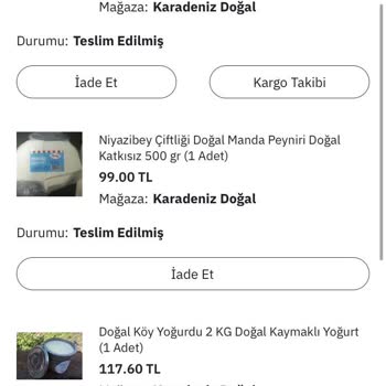 Öğretmen Niyazibey Çiftliği Kargolanmayan Ürün