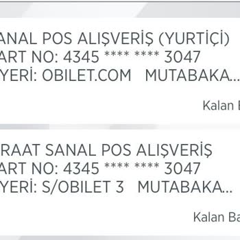 Obilet Ekstra Para Çekimi