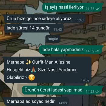 Outfitman Ücret İadesi Yapmıyor