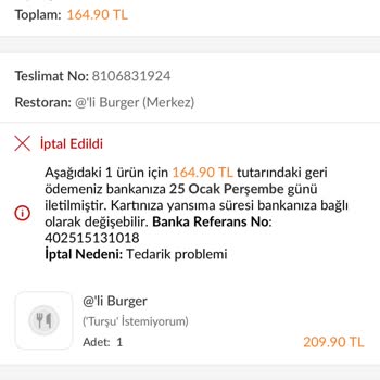 Trendyol Yemek İndirim Kullanınca İptal Ediliyor