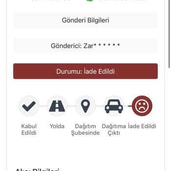 Kargoist Ürünümün Kargodaki Durumu