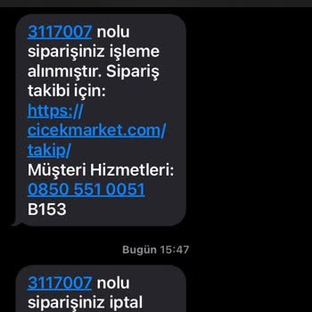 Çiçekmarket.com Pişmanlıktır, Siparişim 1 Saat Kala İptal Edildi