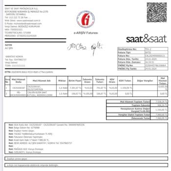 Saat & Saat Mağazada İade Süresi "gün İçi İmiş"