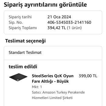 Amazon Stoktan Dolayı Sipariş İptali