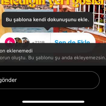 Instagram Şablon Ekleyememe Hatası