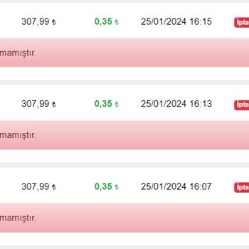 Vatangame.com Alım Hakkınız Kalmadı Sipariş İptal Edildi