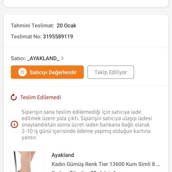 Aras Kargo Teslim Edilmeyen Ürünler