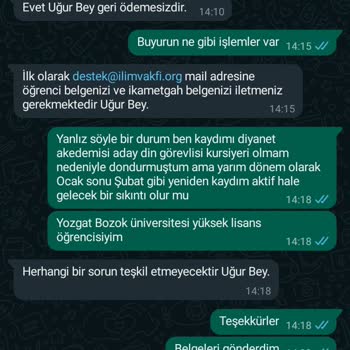 Türkiye İlim Vakfı (Burs Başvuru) İlim Vakfı Şikayet.