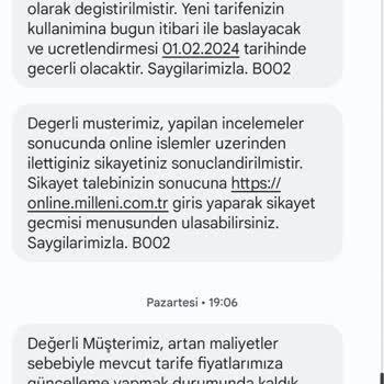 Millenicom Fahiş Fatura Düzenlemesi