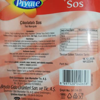 Piyale Çikolatalı Sostan Muz Tadı Geliyor