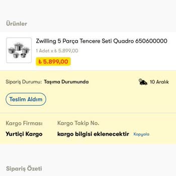 Şok Marketler Mobil Uygulama Üzerinden Verilen Siparişin Teslim Edilmemesi
