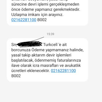 Turkcell Yanlış Numaraya Ait Borç Bilgilendirmesi