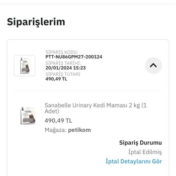 Fiyat Artışı Edeniyle İptal Edilen Ürün!