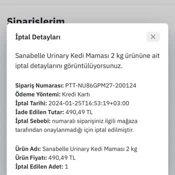 Fiyat Artışı Edeniyle İptal Edilen Ürün!