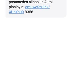 TM (SMS) Şüpheli Mesaj PTT Paket