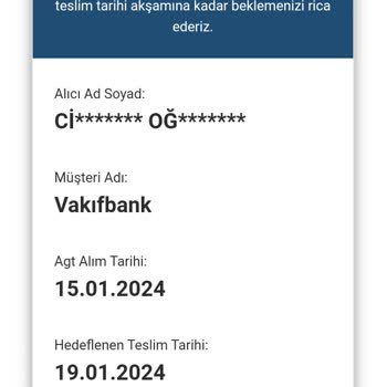 VakıfBank Kredi Kartım 10 Gündür Yolda