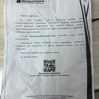 Birnumara.com Hepsiburada Ürün Yerine Kağıt Gönderdi
