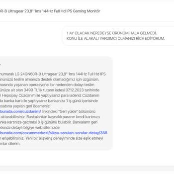 Hepsiburada Hb.com Adil Davranmıyor. Tüketiciyi Korumak Yerine Satıcıyı Koruyor.