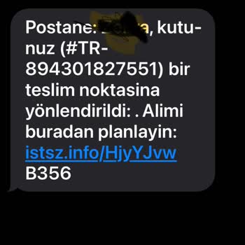 TM (SMS) Kargo Ücreti İstemi Şaibeli Mesaj