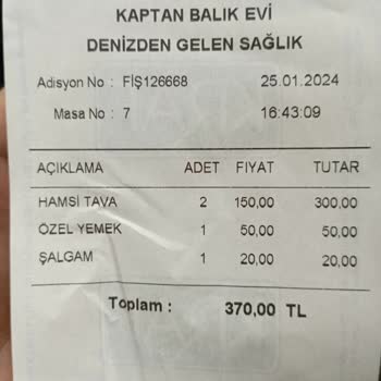 Kaptan Balık Evi Alanya Tarihi Geçmiş Ürüne Verilen Cevap