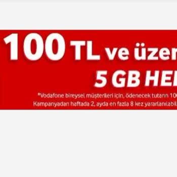 Vodafone Yanımda 5gb Hediye İnternet Yüklenmedi