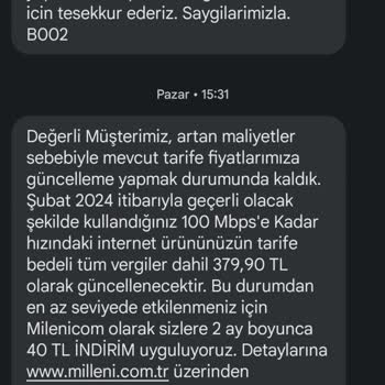 Millenicom Fahiş Fiyat Uygulaması Bitmiyor
