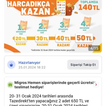 Migros Çok Geç Gelen Sipariş