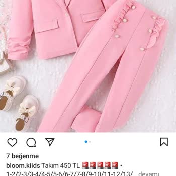 Bloomkiids (Instagram) Pembe Bir Takım Aldım Fakat Gelen Ürün Çok Alakasız