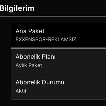 Exxen Üyelik İptal İşlemi