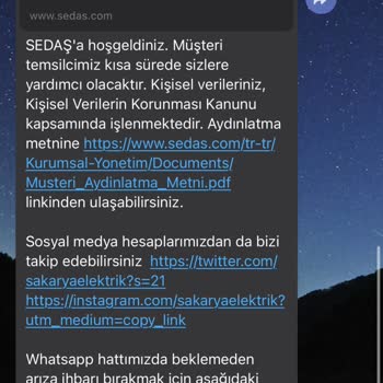 SEDAŞ'tan Şikayetçiyim Hiçbir Şekilde Ulaşım Sağlayamıyoruz