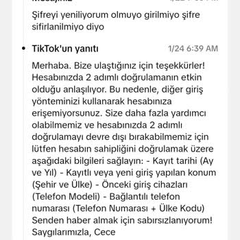 TikTok Hesabıma Giremiyorum Yardım Eder Misiniz Lütfen