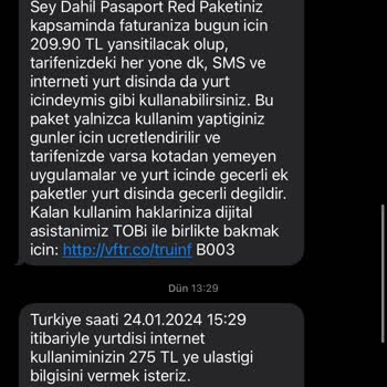 Vodafone Yurt Dışı Kullanım