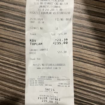 Pizza Hut Personeli Özensiz Asimetrisi