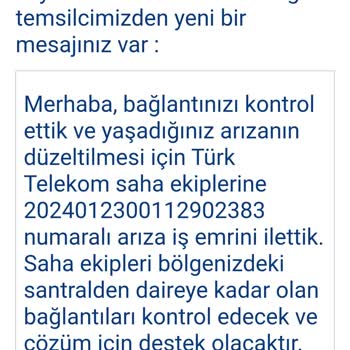 TurkNet İnternet Arıza Kaydı Ve Sonuç