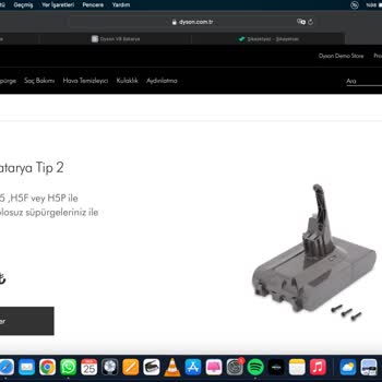 Dyson V8 Batarya Desteği Yok