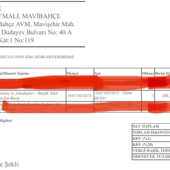 Baby Mall Mavibahçe Şubesi Etiket İle Fiş Uyuşmaması