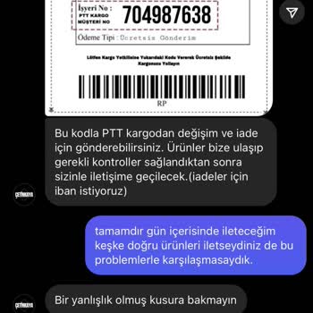 Cetinkayamoda (Instagram) Yanlış Ürün Hayal Kırıklığı