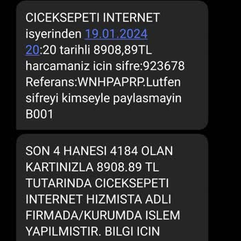 ÇiçekSepeti Çevrimiçi Alışveriş Platformunda Yaşanan İzinsiz İşlem Problemi