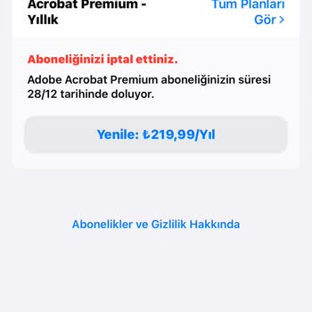 Adobe Acrobat Abonelik İptal Edemiyorum Ve Benden Para Çekti