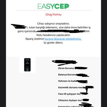 EasyCep Telefon Sattım Ödemesi Yapılmadı