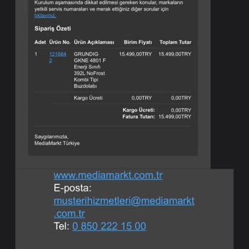 Grundig Ürün Teslimatında Yaşanan Sorunlar Ve Müşteri Mağduriyeti