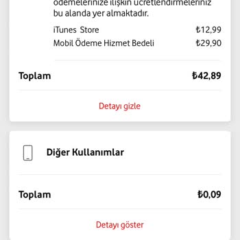Vodafone Mobil Ödeme Hizmet Bedeli Ücreti