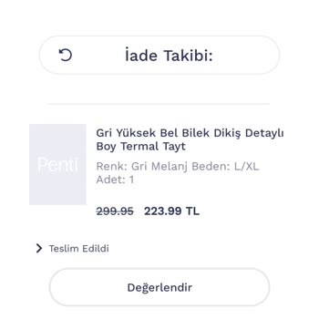 Penti Termal Tayt Pamuklanması