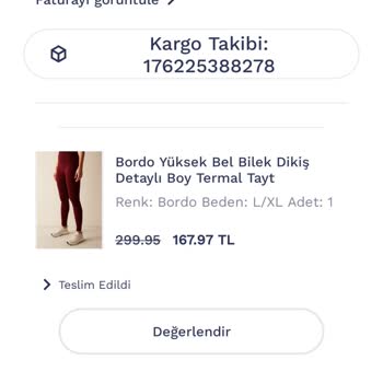 Penti Termal Tayt Pamuklanması