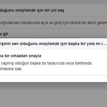 Facebook Giriş Onayı Farklı Cihazlardan Oturum Aç Sorunu