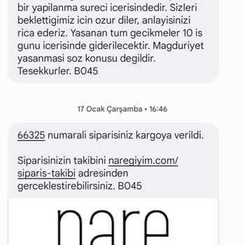 Nare Giyim Online Alışverişte Yaşanan Teslimat Problemleri