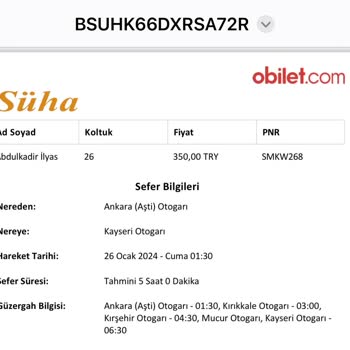 Süha Turizm Haber Verilmeden Ertelenen Otobüs