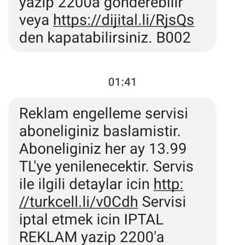 Turkcell 3 GB Reklam Engelle Hediyem Gelmedi