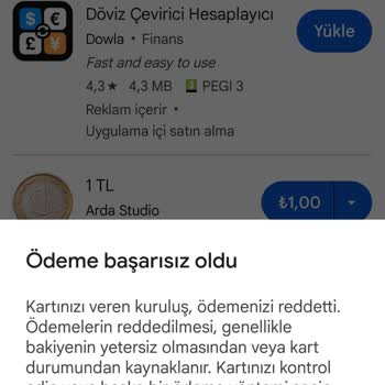 Paycell (Satım Alım Kartınızı Veren Kuruluş Tarafından Reddedilmiştir)