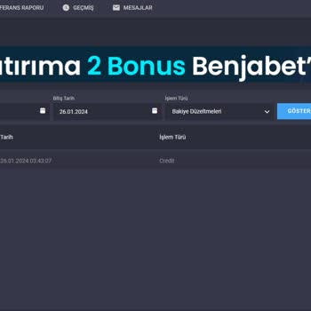 Benjabet Bakiyemi Sildi Telafi Edilmesini İstiyorum.